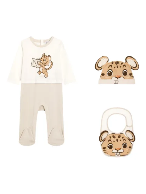 Dolce & Gabbana Kids leopard-motif babygrow (set of three)