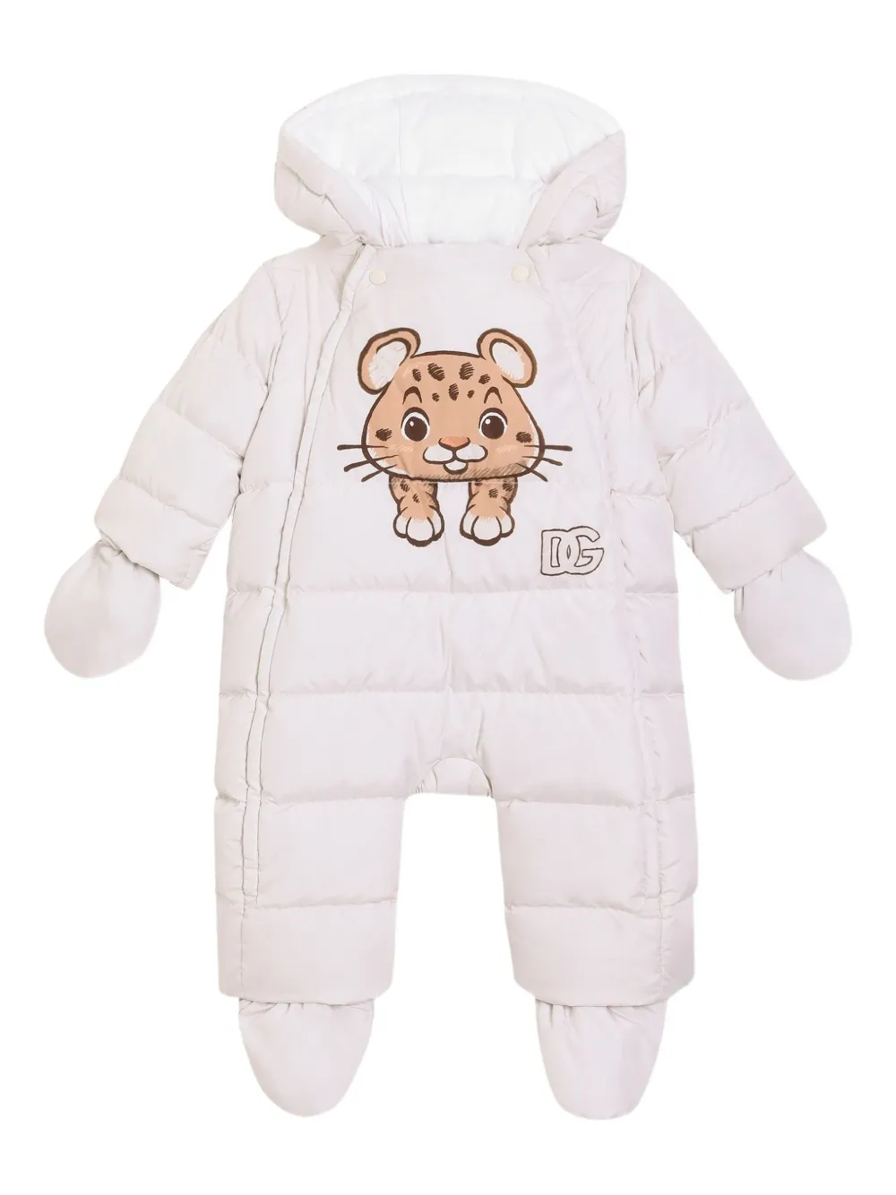 Dolce & Gabbana Kids Skipak met luipaardprint en capuchon Wit