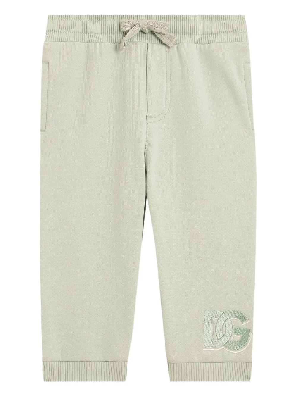 Dolce & Gabbana Kids Trainingsbroek met geborduurd logo Groen