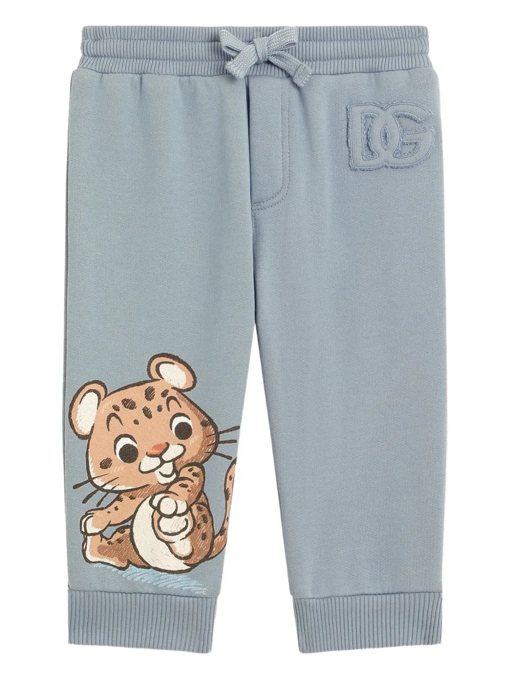 Dolce & Gabbana Kids Trainingsbroek met luipaardprint Blauw