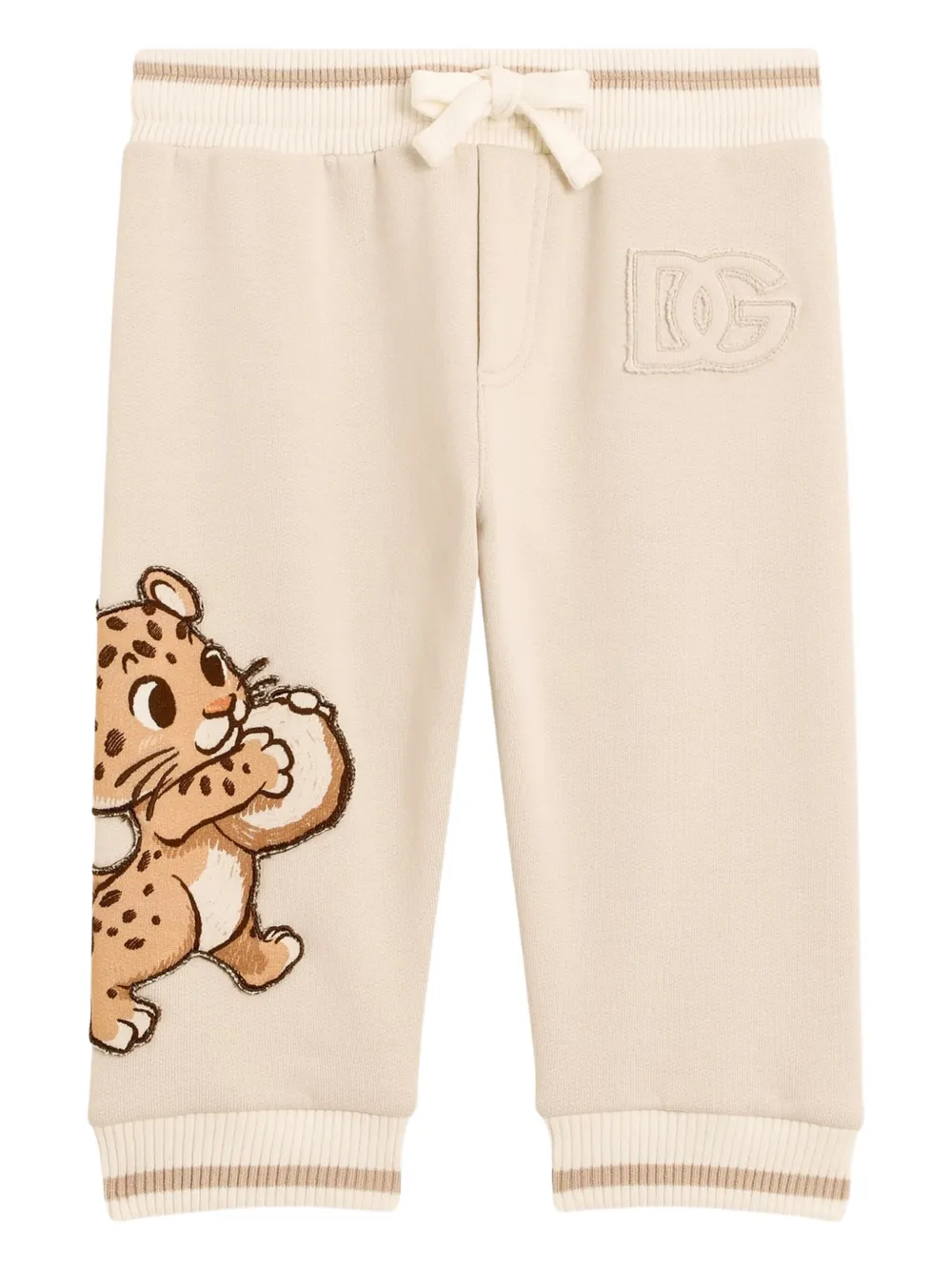 Dolce & Gabbana Kids Trainingsbroek met luipaardprint Beige