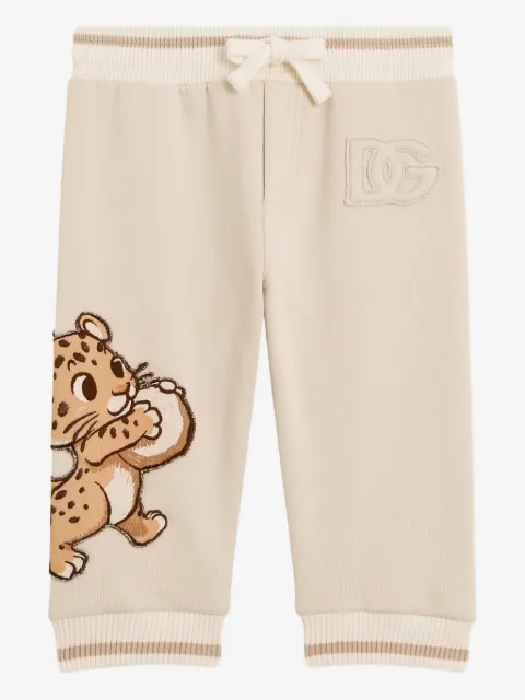 Dolce & Gabbana Kids leopard-motif track pants