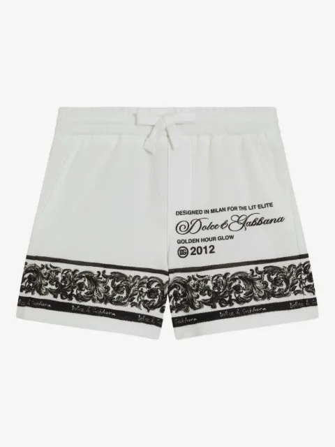 Dolce & Gabbana Kids bermudas con logo estampado