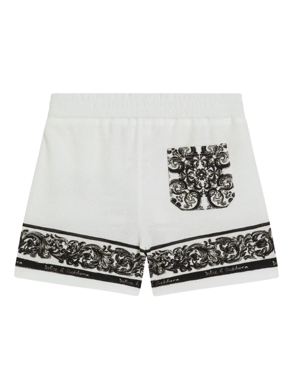Dolce & Gabbana Kids Katoenen shorts met logoprint - Wit