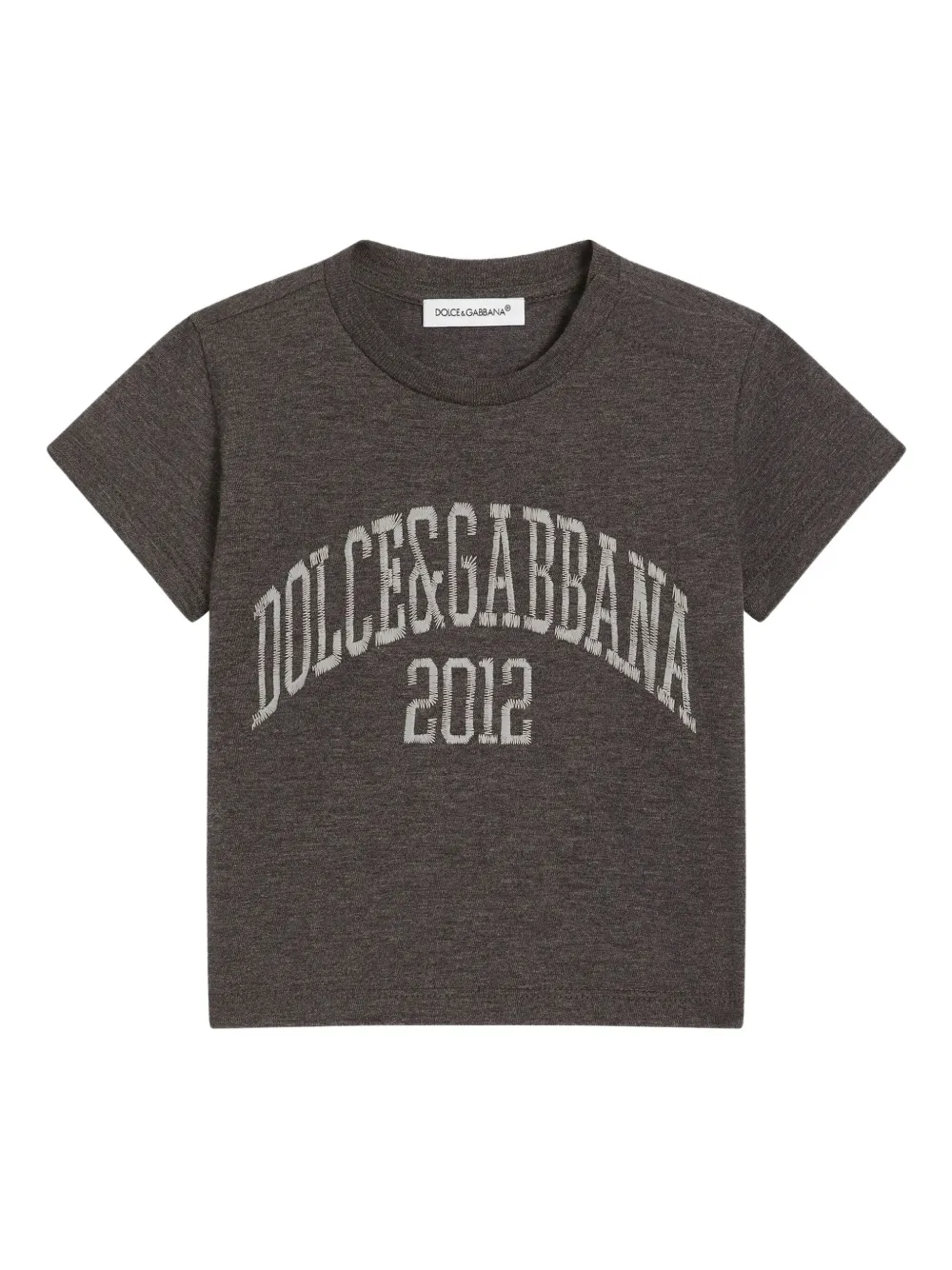 Dolce & Gabbana Kids T-shirt verfraaid met logo Grijs