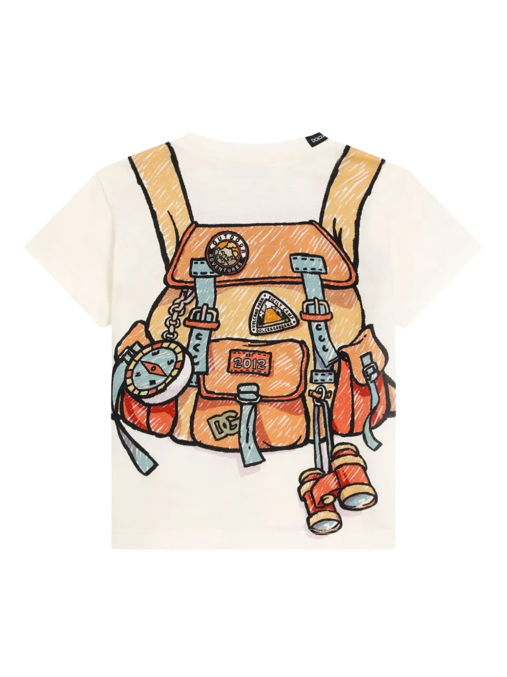 Dolce & Gabbana Kids T-shirt met print Beige