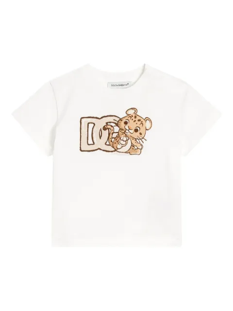 Dolce & Gabbana Kids leopard-graphic T-shirt