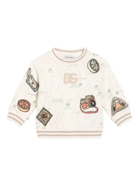 Dolce & Gabbana Kids map-print sweatshirt