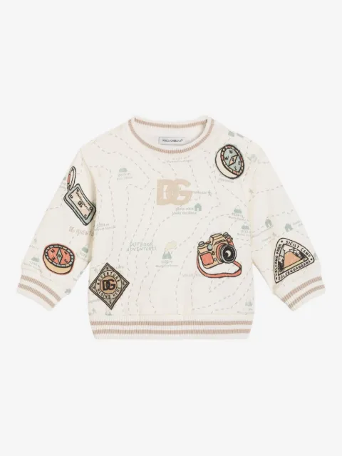 Dolce & Gabbana Kids map-print sweatshirt
