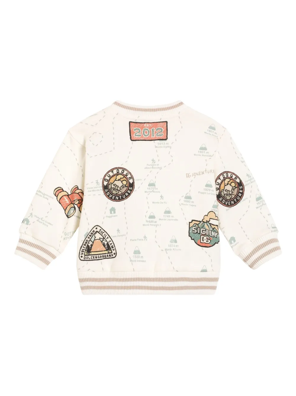 Dolce & Gabbana Kids Sweater met kaartprint Beige
