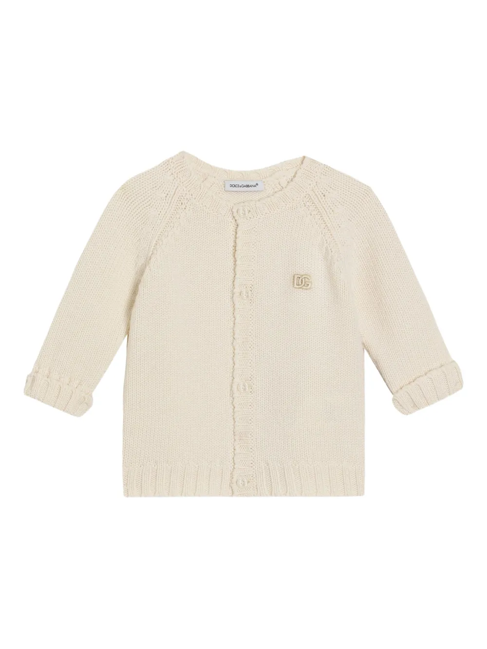 Dolce & Gabbana Kids Vest met geborduurd logo Beige