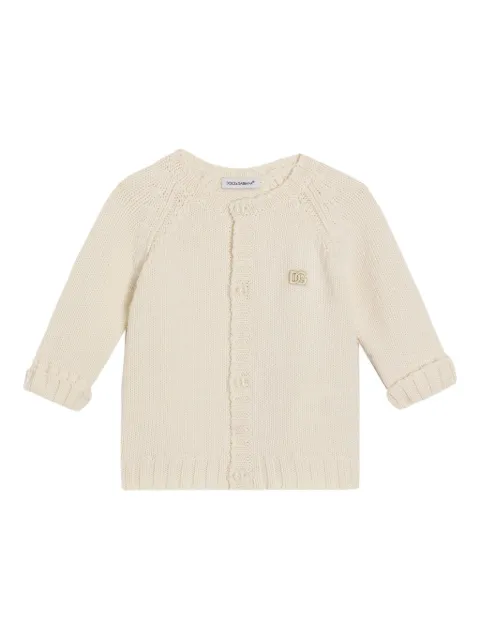Dolce & Gabbana Kids cárdigan con logo bordado