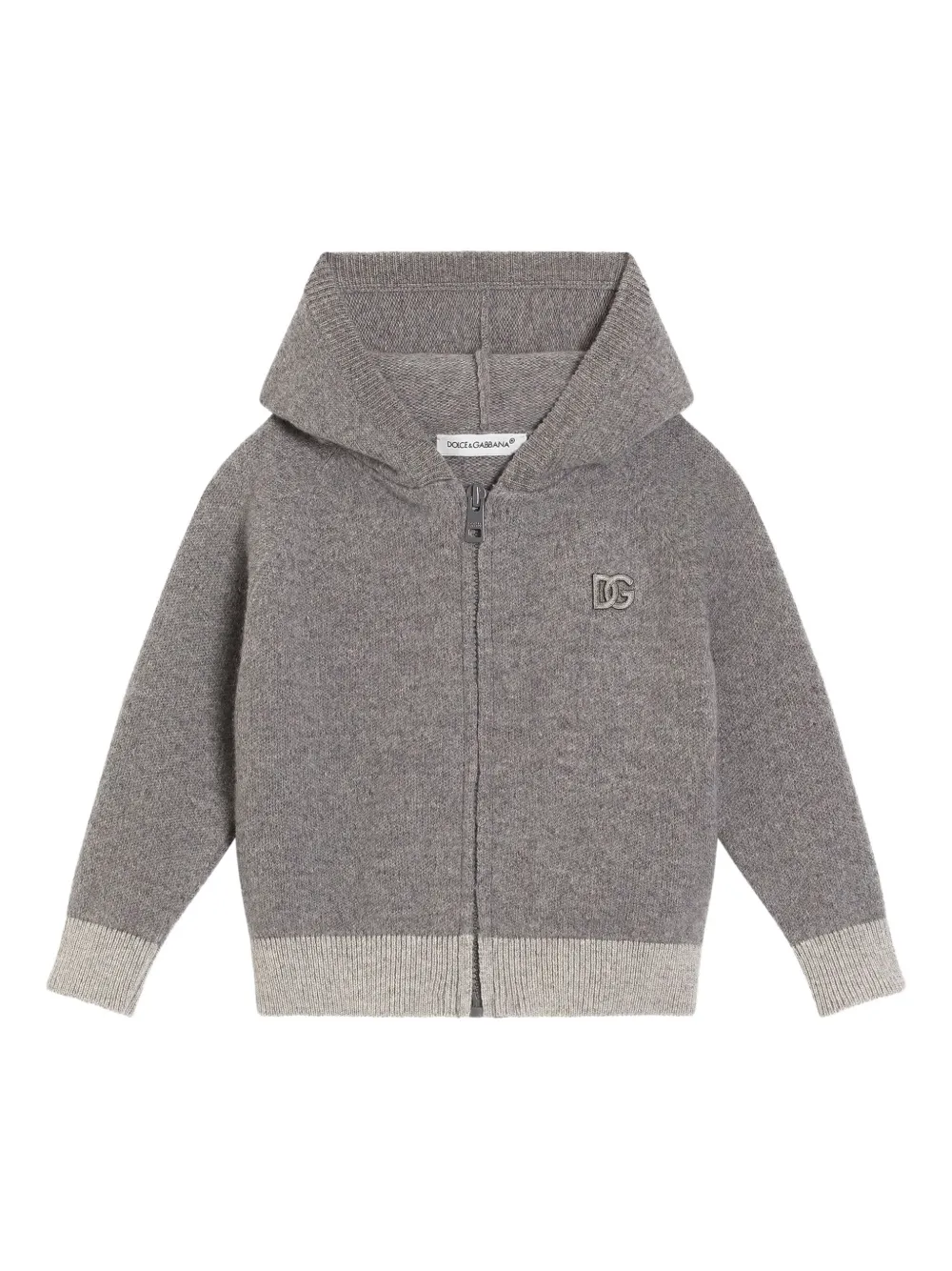 Dolce & Gabbana Kids Vest met capuchon en rits Grijs