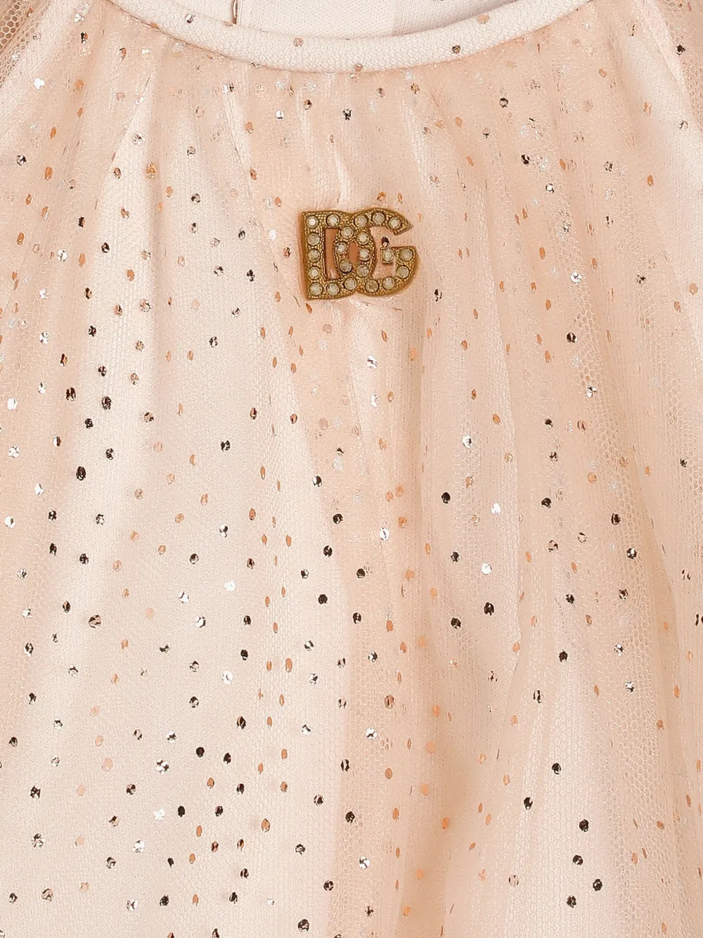 Dolce & Gabbana Kids Sparkly tulen jurk Roze