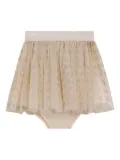 Dolce & Gabbana Kids embroidered tulle skirt - Neutrals