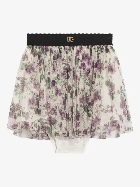 Dolce & Gabbana Kids плиссированная юбка с цветочным принтом