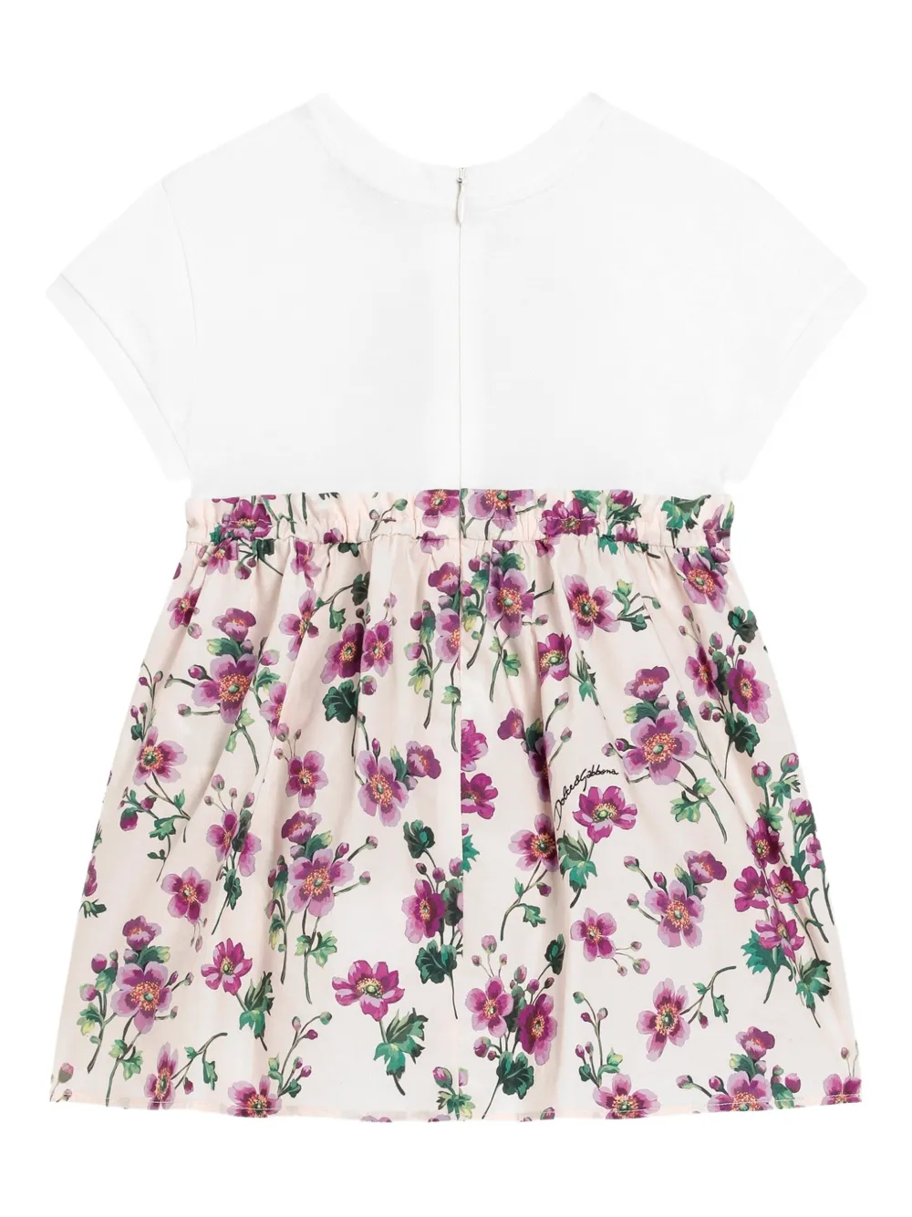 Dolce & Gabbana Kids Jurk met bloemenprint Wit