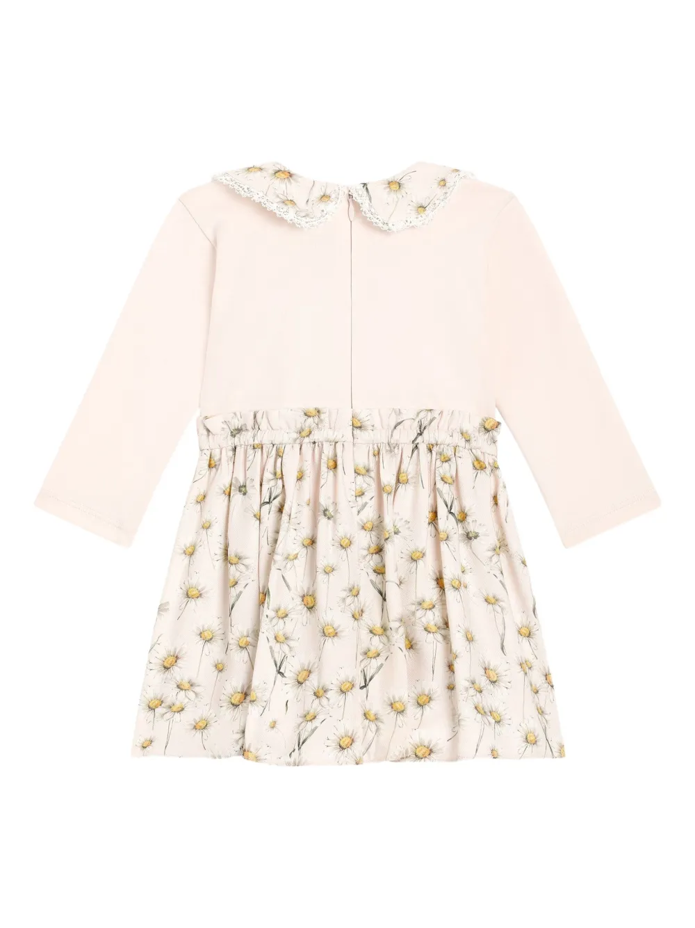 Dolce & Gabbana Kids Jurk met afwerking van kant en madeliefjesprint - Beige