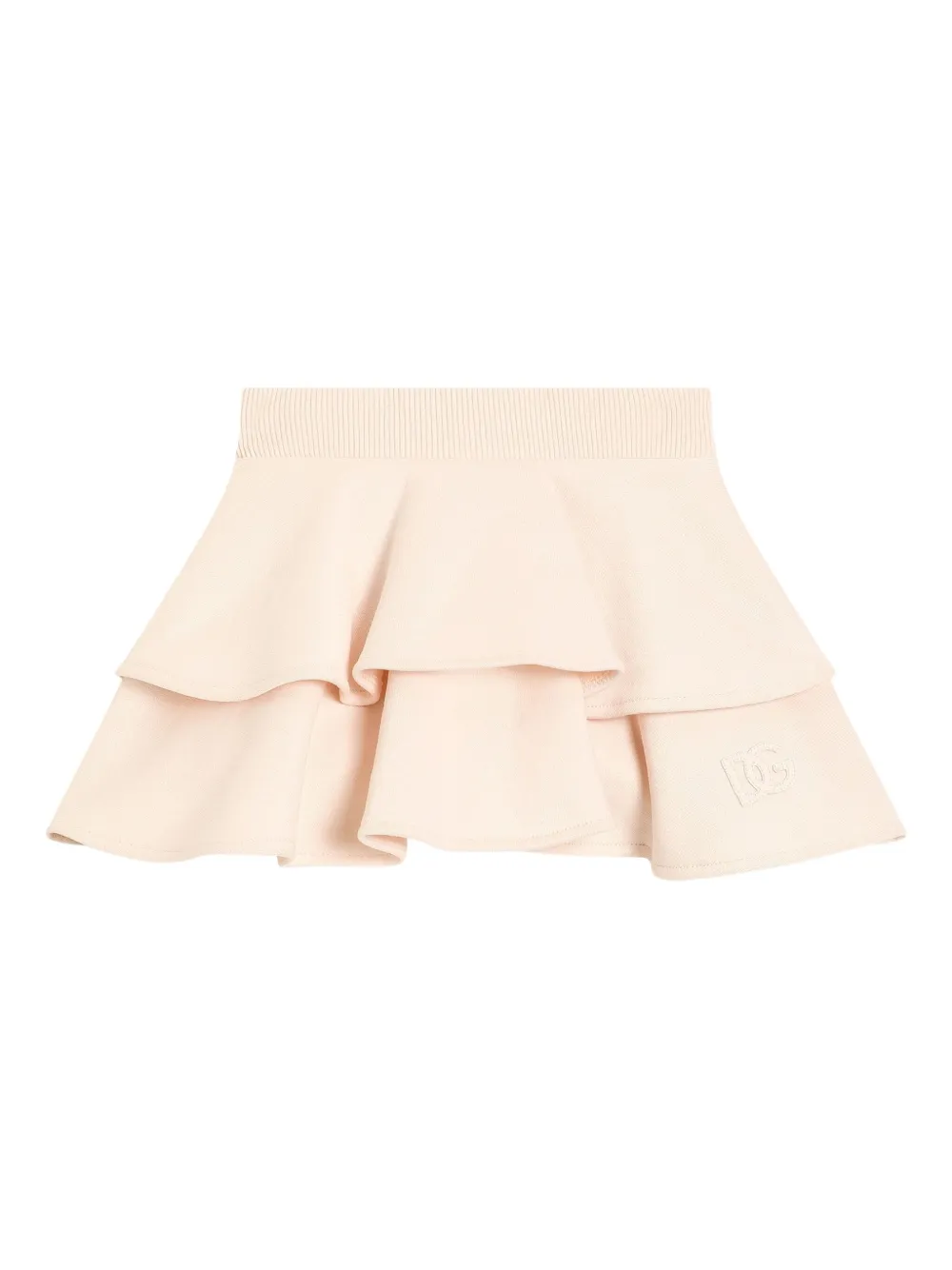 Dolce & Gabbana Kids Gebreide rok met franje - Beige