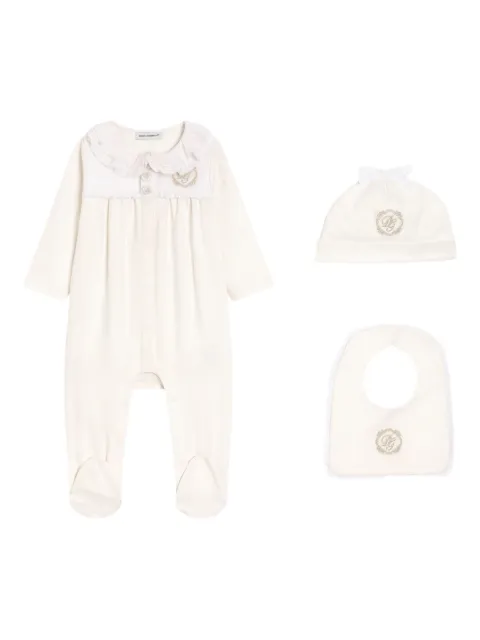 Dolce & Gabbana Kids ruffled-collar babygrow (set of three)