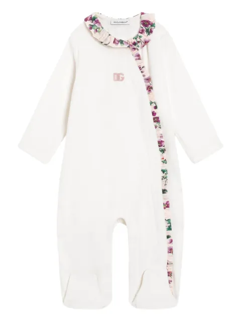 Dolce & Gabbana Kids floral-print ruffled babygrow set