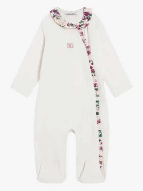 Dolce & Gabbana Kids floral-print ruffled babygrow set