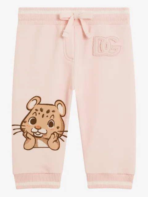 Dolce & Gabbana Kids pants con estampado de leopardo