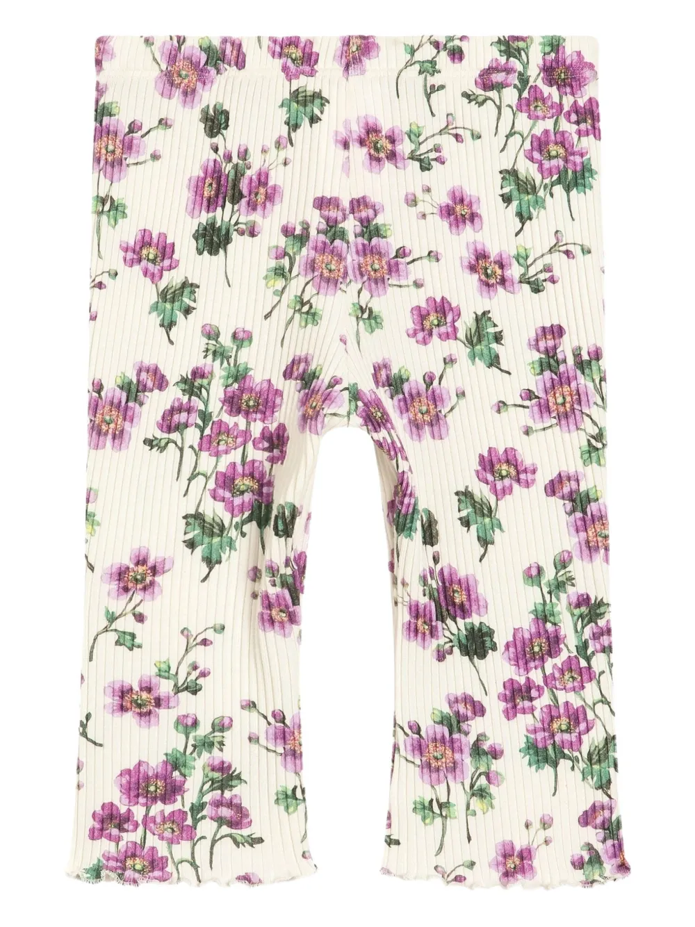 Dolce & Gabbana Kids Geribbelde broek met bloemenprint Veelkleurig
