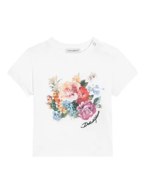 Dolce & Gabbana Kids floral-print cotton t-shirt