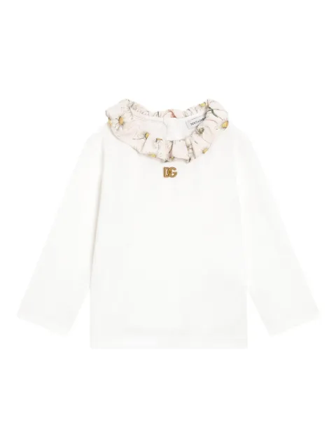 Dolce & Gabbana Kids daisy-print ruffled top