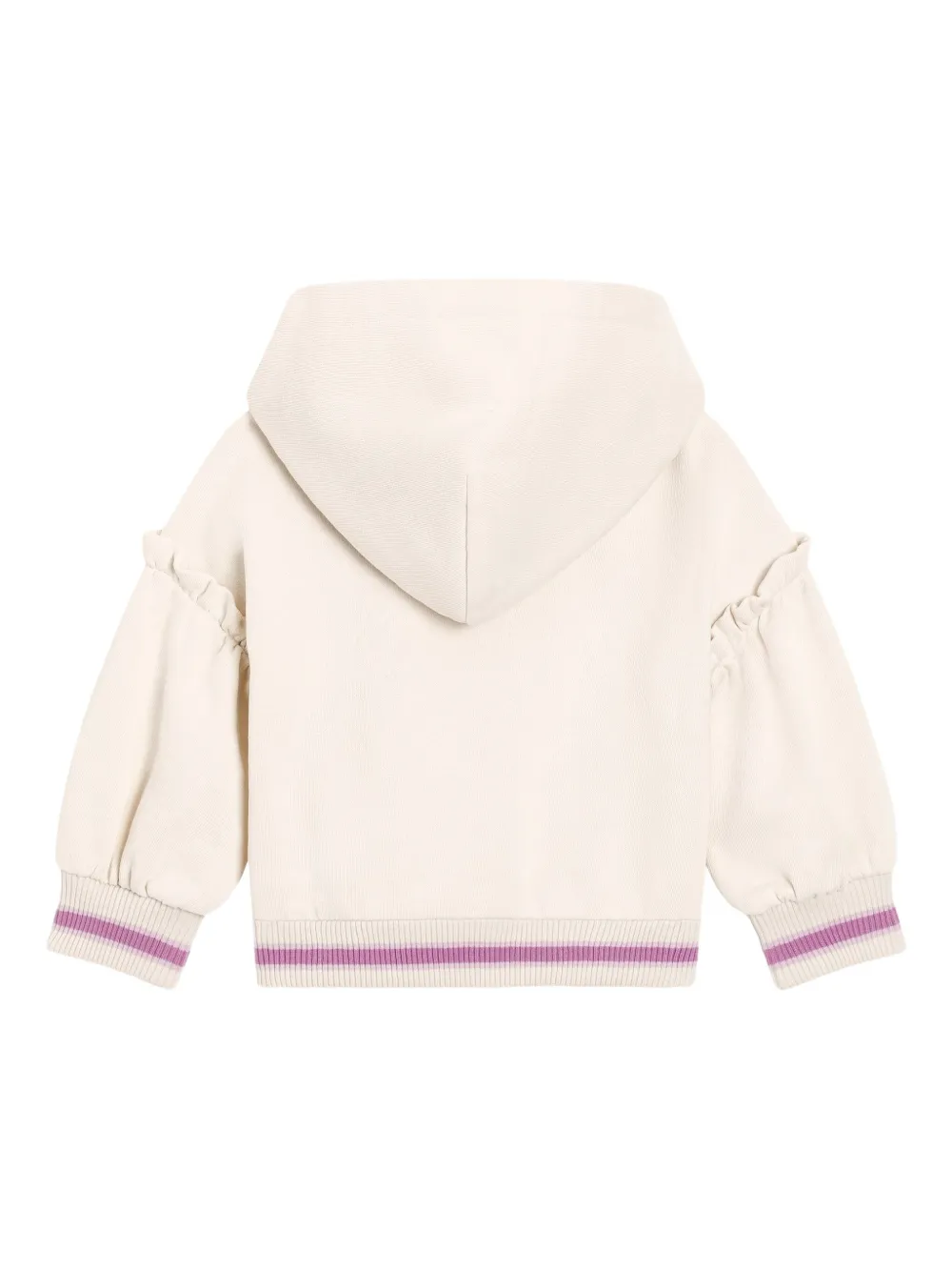 Dolce & Gabbana Kids Hoodie met geborduurde bloemen Beige
