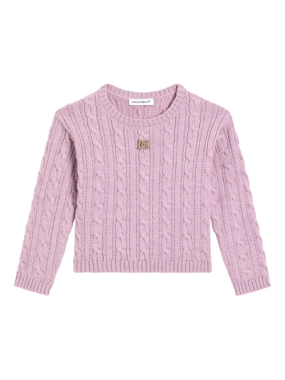 Dolce & Gabbana Kids Maglione con applicazione - Rosa