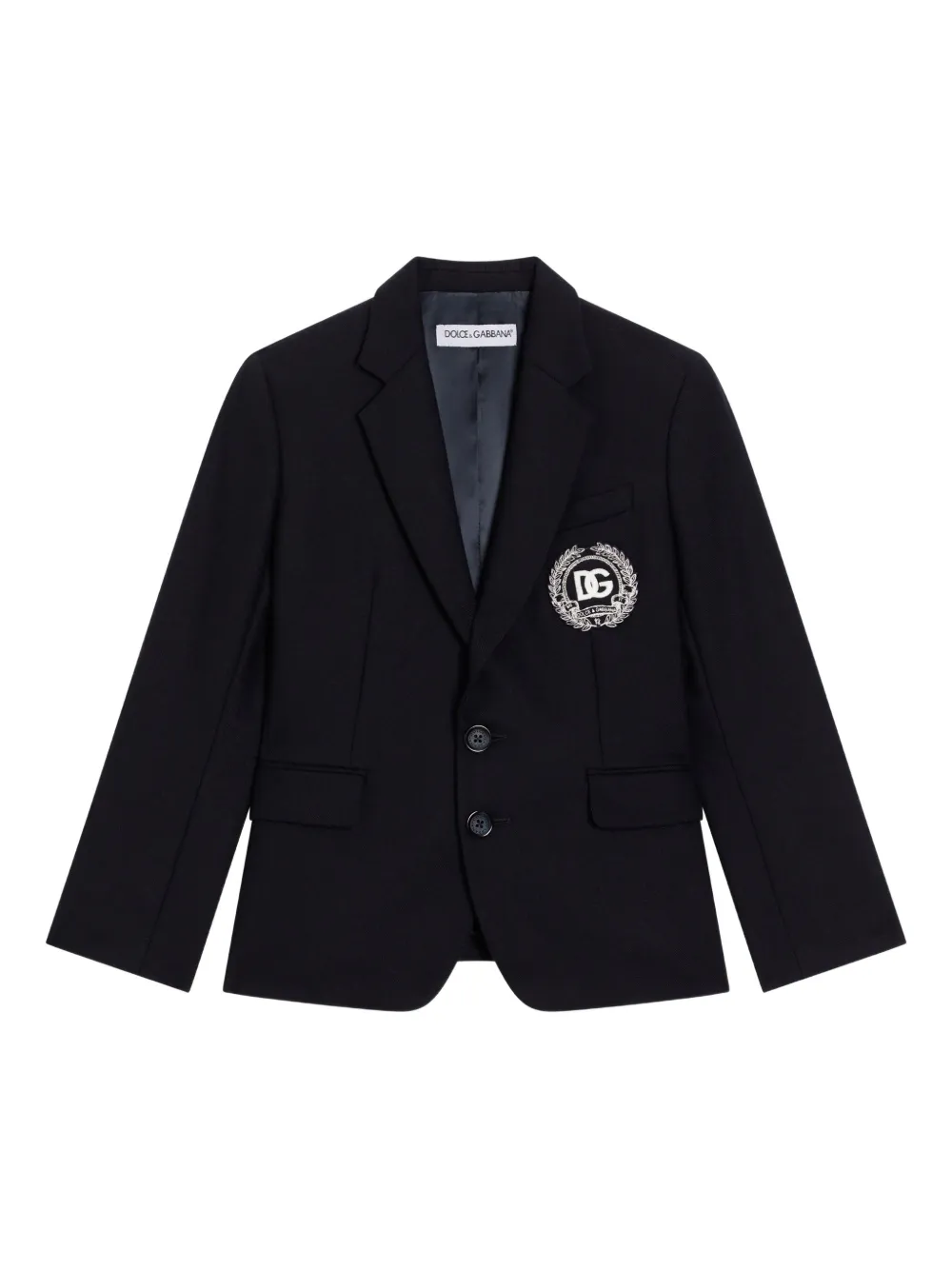 Dolce & Gabbana Kids' Logo-detail Blazer In Black