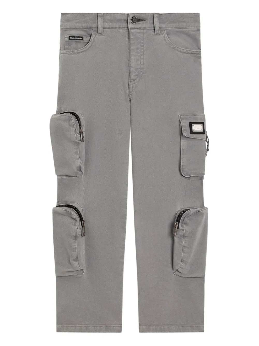 Dolce & Gabbana Kids Cargo con tasche - Grigio