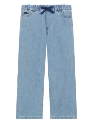 Dolce & Gabbana Kids logo-print Skinny Jeans | Blue | FARFETCH ZA