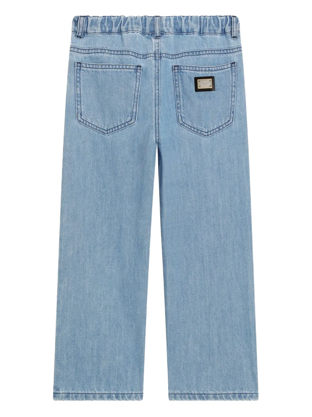 Dolce & Gabbana Kids Jeans met wijde pijpen Blauw