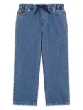 Dolce & Gabbana Kids logo-embroidered elastic-waist jeans - Blue