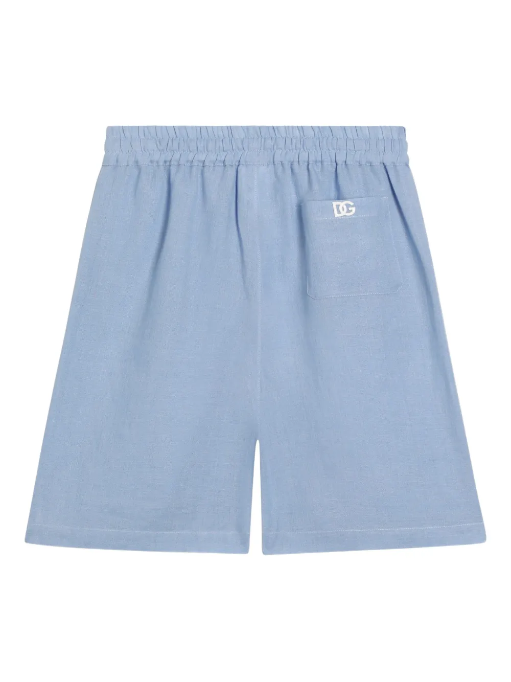 Dolce & Gabbana Linen Shorts In Blue