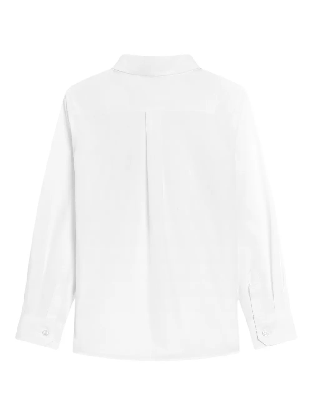 Dolce & Gabbana Kids Shirt met geborduurd logo en lange mouwen Wit