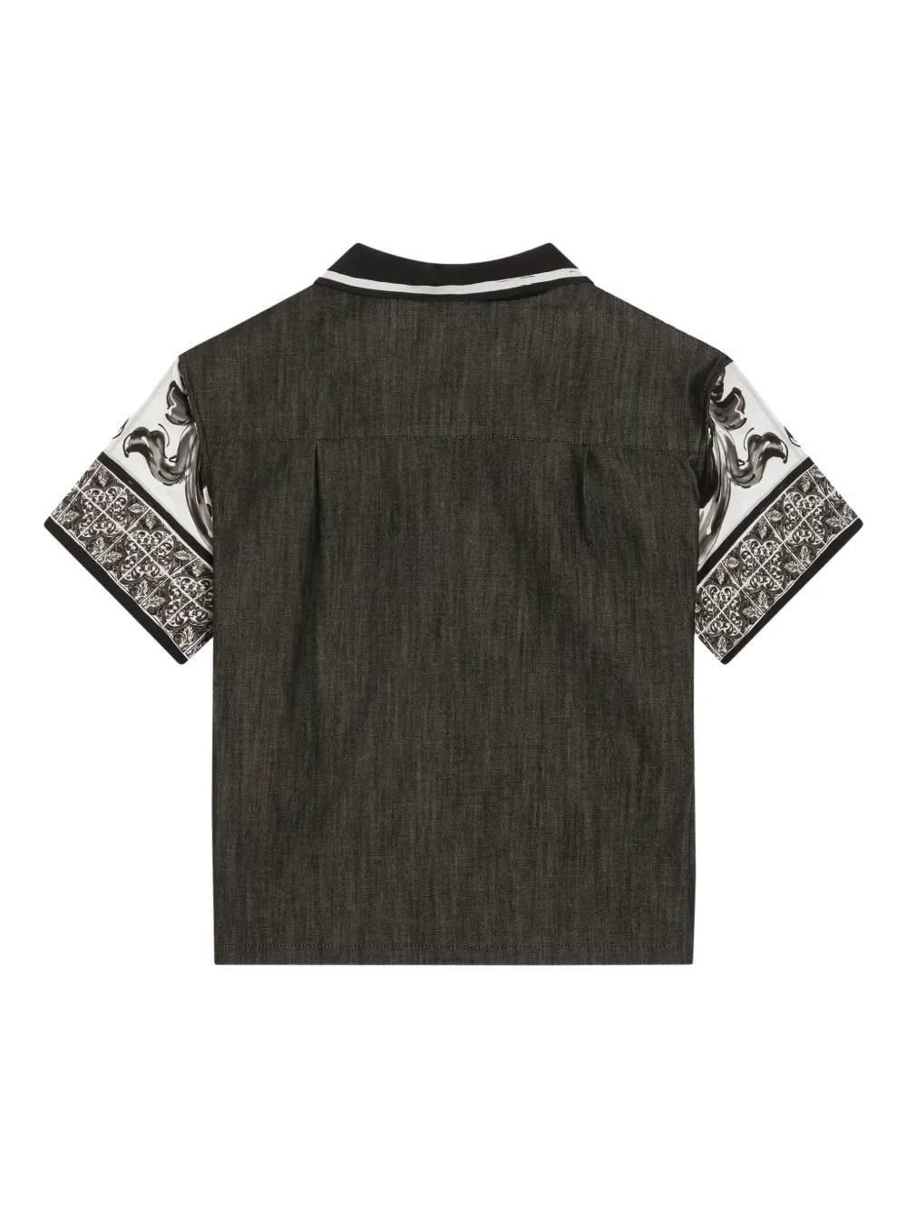 Dolce & Gabbana Kids Shirt met Majolica-print Zwart