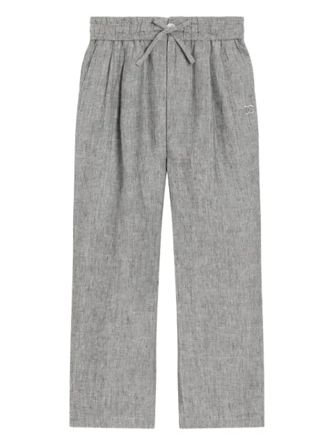 Dolce & Gabbana Kids linen trousers