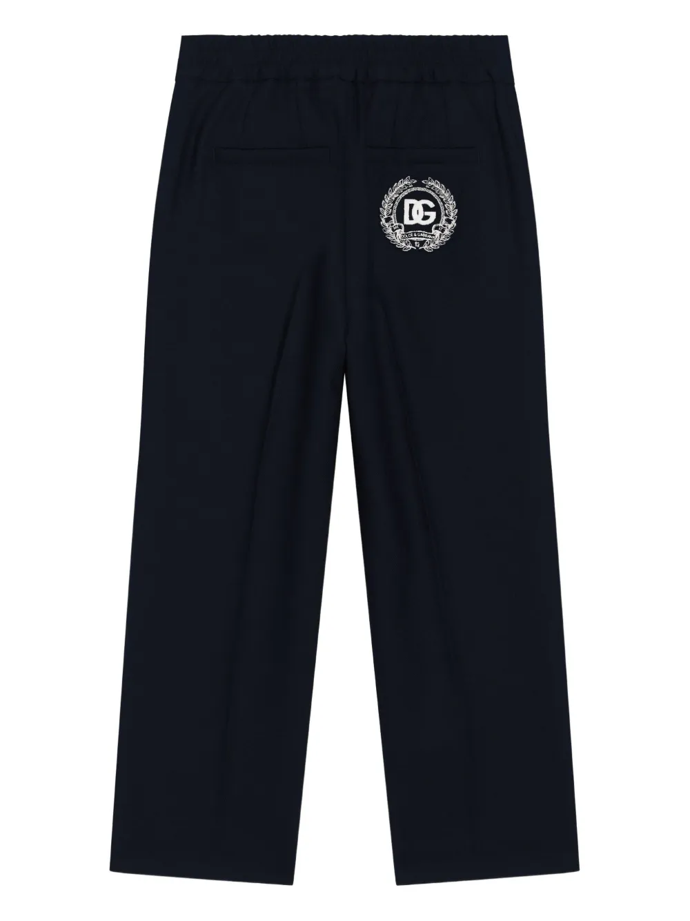 Dolce & Gabbana Kids Broek met geborduurd logo Blauw