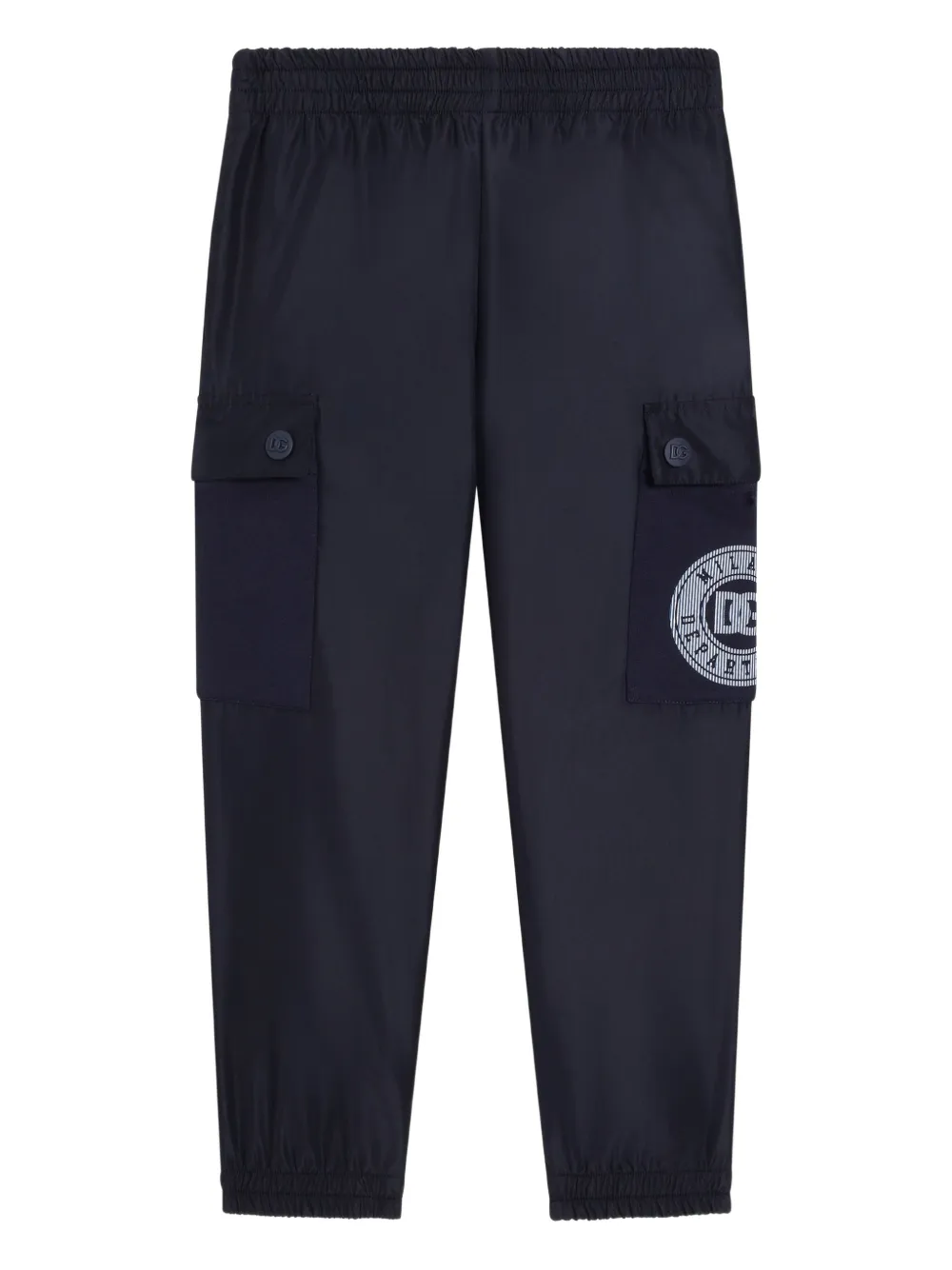 Dolce & Gabbana Kids Trainingsbroek met cargo zakken Blauw