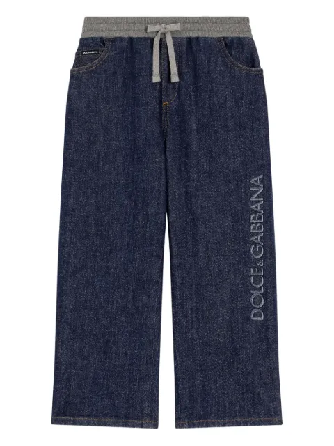 Dolce & Gabbana Kids جينز برباط خصر