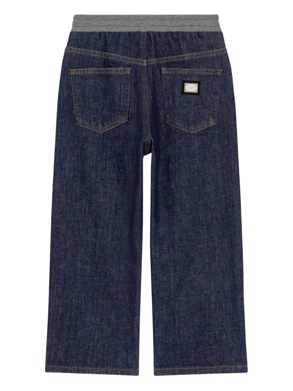Dolce & Gabbana Kids Jeans met trekkoordtaille Blauw