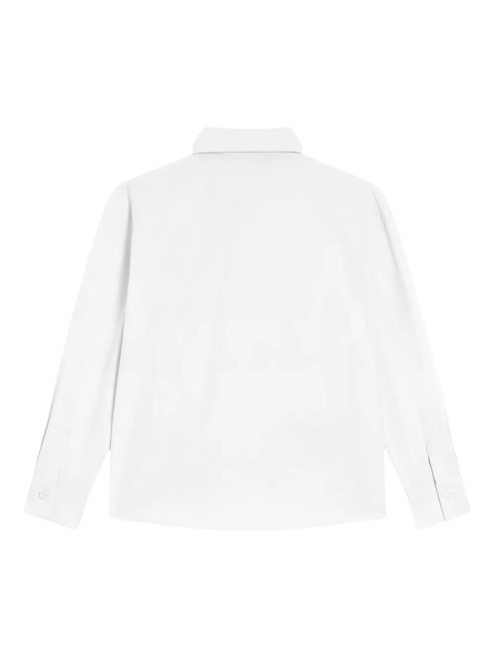 Dolce & Gabbana Kids Shirt met geborduurd logo en lange mouwen Wit