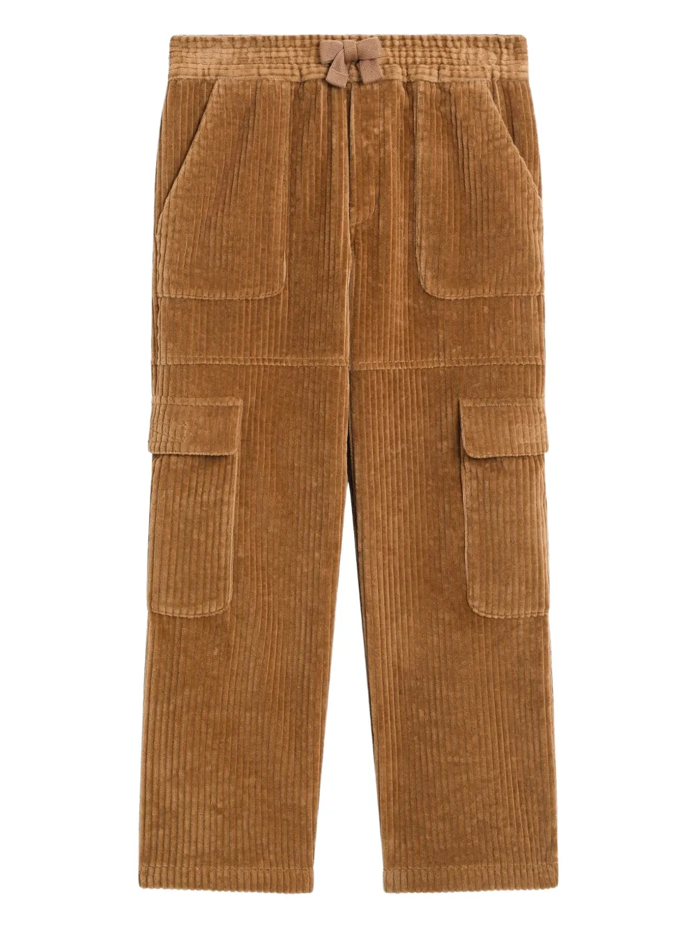 Dolce & Gabbana Kids Ribfluwelen broek met cargo zakken Bruin