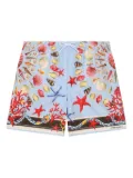 Dolce & Gabbana Kids shell-print swim shorts - Blue
