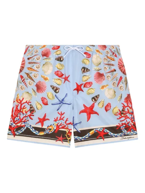 Dolce & Gabbana Kids shell-print swim shorts