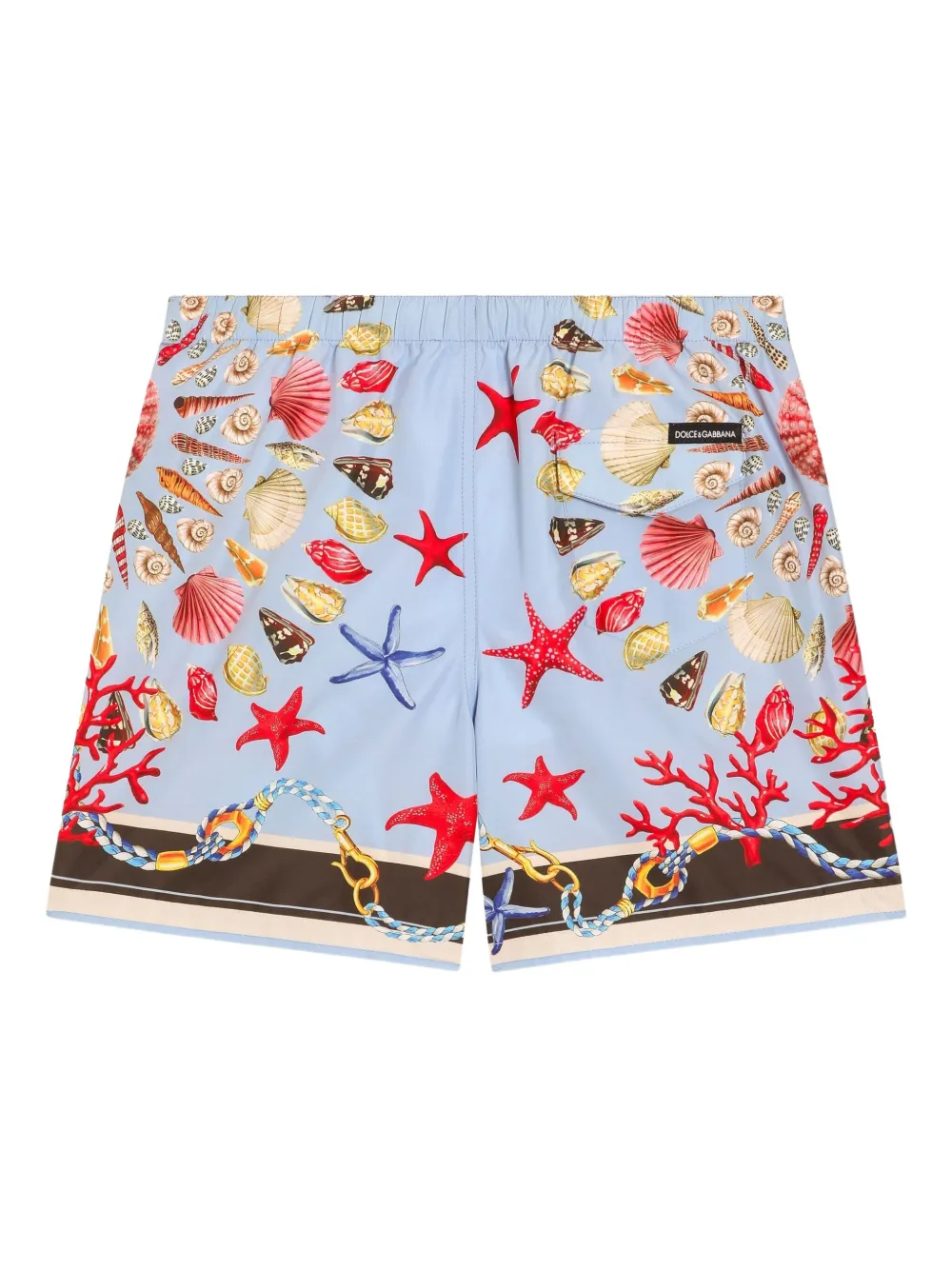 Dolce & Gabbana Kids Zwembroek met schelpenprint Blauw